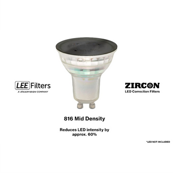 LEE Filters Zircon 816 Mid Density Self-Adhesive Disc on Bulb
