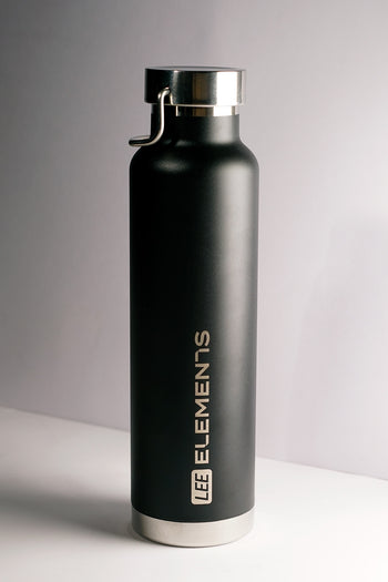 LEE Elements 650ml Copper Vacuum Insulated Sports Bottle - Black
