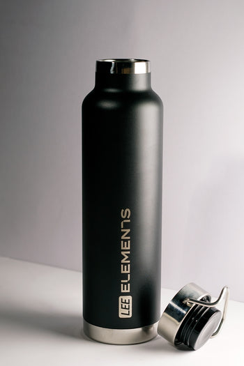LEE Elements 650ml Copper Vacuum Insulated Sports Bottle - Black