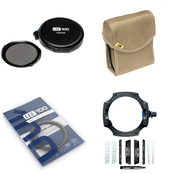 LEE Filters LEE100 Starter Bundle - Holder, Polariser, Adaptor Ring, Field Pouch