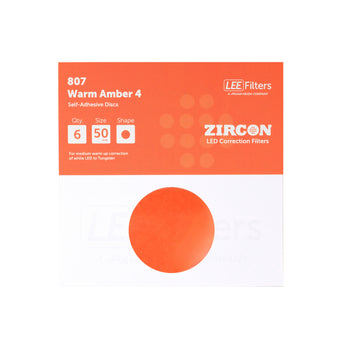 LEE Filters 807 Warm Amber 4 Self Adhesive Zircon Discs Pack